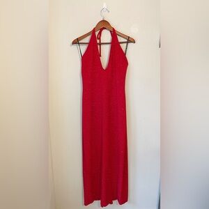 Jessica McClintock for Gunne Sax red glitter dress